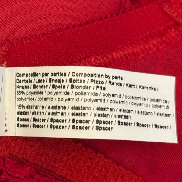 SIMONE PERELE Caresse 3D Plunge Bra Tango Red NEW - Picture 10 of 13